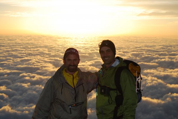 The Brothers Rice on the summit of Mt. Fuji in Japan